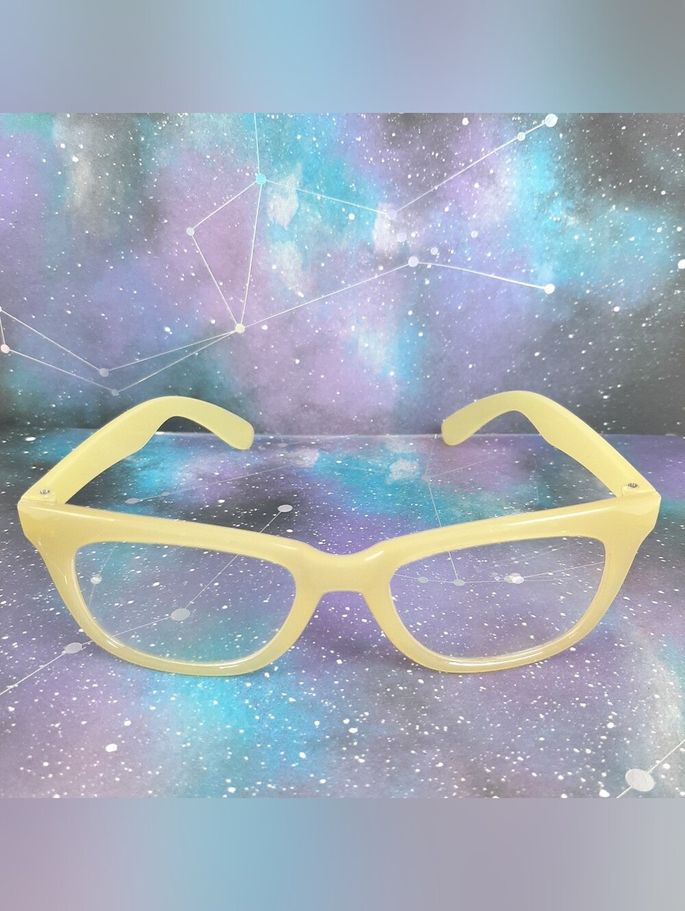 Pale Yellow Cat Eye Style Glasses Frames
